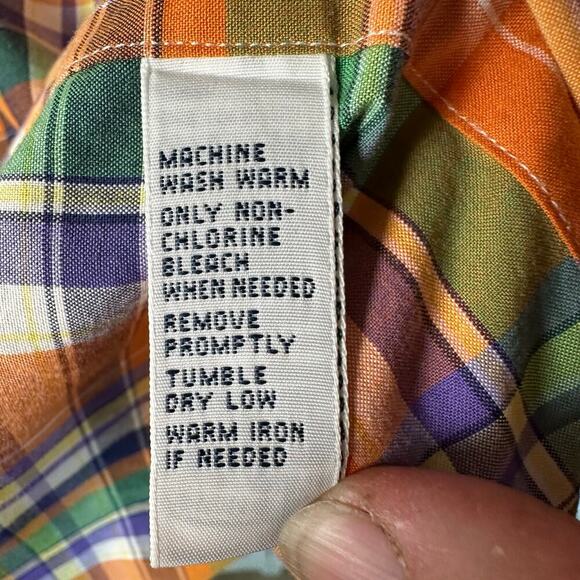 Ralph Lauren plaid men’s shirt, button-down cotton spring  - Picture 8 of 11